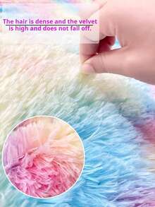 Soft Long Rug For Bedroom Living Room Rainbow Color Plush Fluffy Bedside Rug Shag Furry Rug Carpet Non Shedding For Girls Room Home Decorative - 彩色 - 查看 9