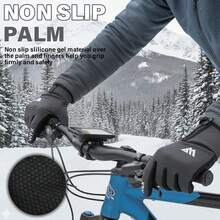 WESTWOOD FOX Guantes de invierno para pantalla táctil, antideslizantes, cálidos, resistentes al viento, térmicos, para hombres y mujeres, conducir - Gris - Ver 6