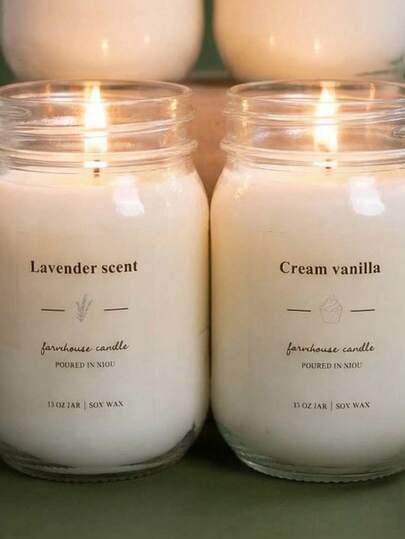 1 szt. Duży słoik na świecę, świeca zapachowa, świeca dekoracyjna, świeca sojowa, prezent dla najlepszej przyjaciółki, prezent dla niej, prezent zimowy, świeca dekoracyjna do domu