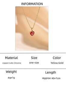 1 chiếc vòng cổ đá quý theo tháng sinh, mặt đá vuông, quà tặng sinh nhật cá nhân hóa, quà tặng Ngày của Mẹ. - Vàng - Xem 18