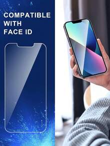 Bộ 2 miếng dán màn hình cường lực độ phân giải cao, độ cứng 9H, hiển thị hình ảnh sắc nét 1:1, chống trầy xước, chống vỡ, bền bỉ, tương thích với iPhone 16/16 Pro/15/15 Pro Max/13/14 Pro Max/17/8plus/11/12/Xr/X/XS/17/17 Air/17 Pro/17 Pro Max/17e Series - Trong sáng - Xem 6
