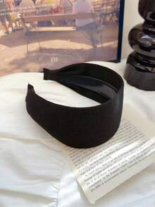 1/4/5件套女孩时尚宽条纹针织发带，优雅头巾，防滑发夹发饰 - 彩色 - 查看 15