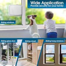 XISH Cerradura de  para puertas corredizas y ventanas a prueba de niños paquete de 8 unidades en color gris asegúrese de que su espacio de trabajo mida entre 10 7 cm y 30 cm - como en la foto - Ver 5