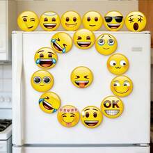28PCS Emoji Refrigerator Magnets - Fun And Cute Magnets For Whiteboards, Lockers, And Decorative Refrigerator Magnets. Suitable For Offices And Kitchens - A Gift For Ladies And Emoji Lovers. - 黃色 - 查看 8