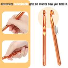 钩针套装，大号铝制钩针，7毫米、8毫米、9毫米、10毫米、12毫米、15毫米，适用于粗毛线的标准大号尺寸