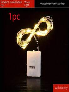 1/5/10pcs 1M LED Copper Wire String Lights, Colorful Decorative Light Strings For Bouquets, Flowers, Gifts And Atmosphere - Yellow - View 15