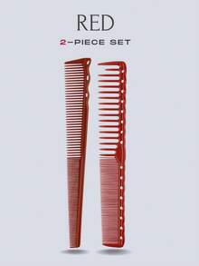 2把渐变锥形剪发梳，美发师专用剪发梳，专业美发工具，抚平毛躁头发，适合女生返校、旅行、沙龙和居家使用 - 彩色 - 查看 14