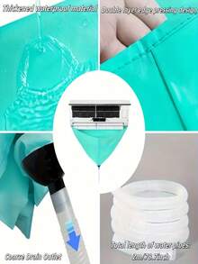 1pc Air Conditioner Cleaning Cover Set, Wall-Mounted AC Cleaning Cover With Drain Hole, No Power Needed, Dust-Proof & Waterproof Maintenance Tool Set