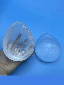 WANTES 1 Pair Medical Grade Silicone Teardrop Breast Prosthesis, Teardrop Breast Forms Suitable For Roleplay/Breast Reconstruction, Durable Concave Breast Prosthetics - Clear - View 6