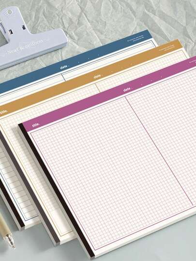 1 Stück horizontales Millerite Studentennotizblock, Abreißblock für Studenten, Lernnotizblock, Memo-Block