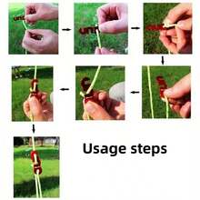 4pcs High Visibility Reflective Camping Ropes - Durable Oxford Fabric, Weather-Resistant, With Easy Clip System - Ideal For Pitching Tents And Outdoor Adventures, Multipurpose, Suitable For Ropes, Clotheslines, Camping Accessories - Multicolor - View 7