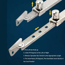 XISH Soporte de Viento para Ventana Abatible Bisagra de Aleación de Aluminio con Tornillos Incluidos Pivote Deslizante Ajustable para Mayor Estabilidad y  en Ventanas - tipo 02 - Ver 4
