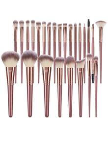56pcs Makeup Brush Set, Includes Eye Shadow Brush, Eyebrow Brush, Foundation Brush, Powder Brush, Blush Brush, Concealer Brush And Highlighter Brush, Made Of Ultra-Soft Premium Synthetic Hair, Suitable For Daily Facial Makeup - Multicolor - View 11