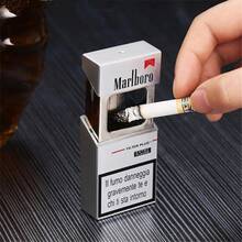 1PC Creative Portable Pocket-Sized Mini Ashtray Pull-Out Personalized Storage Box Promotional Gift Perfect For Daily Use Car Essential Valentine's Day Gift Holiday Gift Gift For Lover Friend Classmate Fashion Elegant Cute Unique Niche - Black 3 Car Logo - View 3