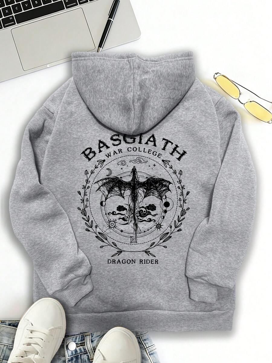 龙骑士第四翼创意时尚运动上衣女士休闲连帽衫