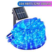39ft 100 LED Solar String Lights, Waterproof IP65 Outdoor Solar Powered Lights For Party, Garden, Patio, Home, Wedding, Christmas, Halloween Holiday Tree Decor Lighting - Blue Light - View 13