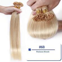 Straight I Tip Hair Extensions Natural Real Human Fusion Hair Extensions Set Keratin Capsule Brown Blonde Color 30g/Pack - S60 - View 12