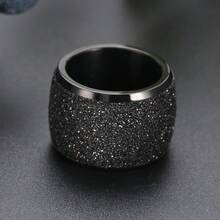 TendenciaAnillo de acero inoxidable para mujer, con lentejuelas brillantes, color plateado, rosa, dorado, negroCalidad premium - Oro rosa - Ver 3