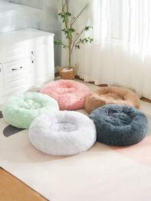 Luxury Plush Donut Pillow Pet Bed, Suitable For Small And Medium-Sized Dogs And Cats - Super Soft, Washable, Round Comfortable Nest, With Anti Slip Bottom, Perfect For Winter - Nhiều màu - Xem 1