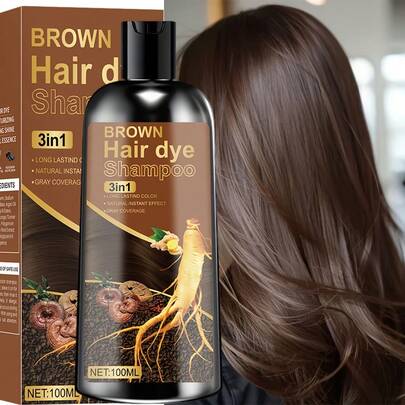 This Hair Coloring Shampoo Is Made With Extracts Of Precious Natural Plants. It Deeply Moisturizes And Hydrates, Provides Long-Lasting Color, Is Harmless To The Scalp, And Quickly Covers The Original Hair Color. Suitable For Both Men And Women.