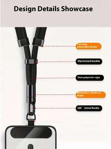 Dây đeo cổ tay điện thoại có thể điều chỉnh, dây chống thất lạc, dây an toàn khi đi du lịch ngoài trời có kẹp, dây treo ngắn. - Nhiều màu - Dài - Xem 11