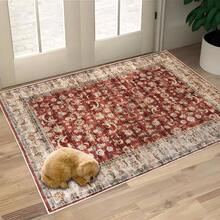 Blue 2x3 Washable Rug, Small 2x3 Rugs Entryway Kitchen Bathroom Door Indoor Entrance, Pet Friendly, Non Slip Rubber Backing, Stain Fade Resistant - 石榴紅 + 2' x 3'(長方形) - 查看 6