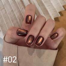 10毫升/瓶 2025秋冬新款热销美白黑色指甲油，含闪粉、黑色水钻、玻璃珠、磁性、水晶猫眼凝胶指甲油，白色指甲油，法式美甲，圣诞美甲 - 彩色 - 查看 7