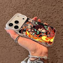 Anime D-Demon Slayers Tanjiroe Large Hole Matte Thickened Phone Case Compatible With IPhone 17air/16/15/14/13/12 Pro Max/17 16 Plus 11 X/Xsmax/7/8/Se Anti-Drop Anti-Fingerprint Compatible With Samsung S20 S21 S22 S23 S24 S25 Ultra/Plus/FE/Edge/+ A12 A13 A14 A15 A23 A25 A35 A53 A54 A55 A71 A03S Protective Case - 白色 - 查看 2