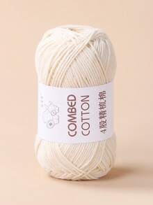 1捆4股全棉紗球,#4米色 - 米色 - 查看 4