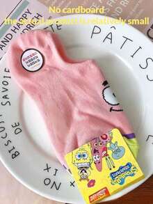 4 pares de calcetines invisibles de SpongeBob, con diversos patrones de personajes de dibujos animados, unisex, calcetines divertidos y casuales adecuados para uso diario y como regalo - Multicolor - Ver 5