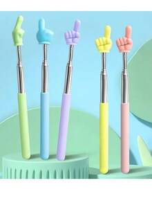 1个可伸缩趣味手指指示棒，伸缩式手指指示棒，迷你可伸缩课堂指示棒，适合教师使用，课堂用品，派对用品，返校礼物 - 彩色 - 查看 8