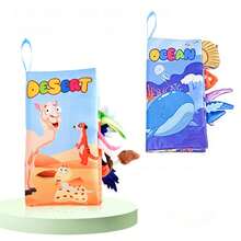 宝宝早教布书 感官尾巴布书 适合学习英语认知动物布书 可悬挂以提高宝宝认知能力