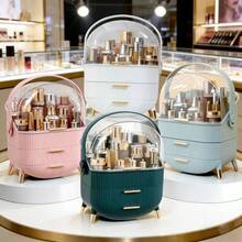 Large Capacity Makeup Storage Box, Portable Dust-Proof Storage Cabinet Bathroom Accessory - Multicolor - View 3