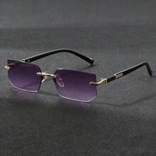 1 Pair Frameless Fashion Edged Personalized Versatile Glasses