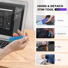 1pc Spiked Keychain, Helps Relieve Anxiety And Bring Positive Feelings; Adult Stress Relief Toy; 3D Printed Breathable Keychain Pendant; 3D Printed Gradient Massage Roller; For Stress Relief; Tactile Sensory Tool With Textured Spikes And Ventilation Holes; Pain Relief Toy; Modular Design Aids Muscle Relaxation And Stress Relief; Perfect Gift For Stress Relief And Sensory Relaxation; Unique Gift For Friends - Many - View 6