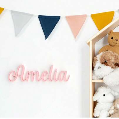 1pc Customized Plaque, Customized Letter Nameplate, Children's Room Nameplate/Event Nameplate/Office/Activity Room Directional Sign, 3D Printed In Multiple Fonts, Suitable For Home Decor/Christmas/New Year/Valentine's Day Indoor And Outdoor Guidance