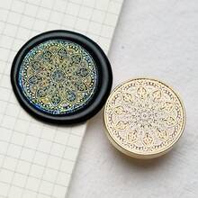 1 Stück 30mm Vintage europäischer Stil Blumen Fensterrahmen, Blume, Schmetterling flach geschnitzter massiver Messing Siegelstempel, geeignet zum Dekorieren von Umschlägen, Hochzeitseinladungen, Geburtstagseinladungen, Weinverpackungen, Briefpost, Weihnachtsgeschenke - 30MM - Übersicht 33