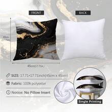 MEMNUN 6pcs Modern Minimalist Black Gold Marble Texture "Home Sweet Home & Bless This Home" Printed Throw Pillow Covers [No Pillow Insert], 17.7*17.7in(45*45cm)/19.69*19.69in(50*50cm)/15.75*15.75in(40*40cm), [Single-Sided Printing] Polyester Cushion Covers For Sofa, Bed, Living Room, Bedroom, Car, Office, Hotel Decor, Perfect Gift For Family And Friends, All Seasons - Brown - View 3