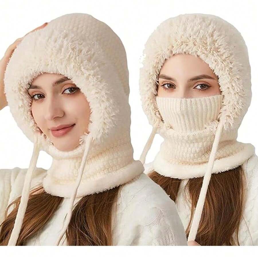 Motorcycle Mask & Scarf - สีครีม/สีเบจ - ดู 1