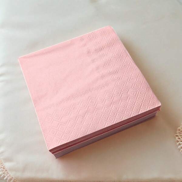 20/40/80 Stücke Cocktail Servietten 2-lagig Dessert Servietten gefaltet 5 x 5 Zoll Einweg-Papierservietten für Dinner, Hochzeit, Geburtstag, Party, Braut, Jahrestags-Empfang (Rosa)