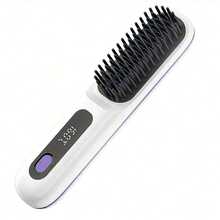 Cordless Hair Straightener Brush, Rapid Heating, Hot Comb Hair Straightener For Women, Lightweight, Type-C Charging Port, Anti-Scald, Lightweight, USB Rechargeable - trắng - Xem 2