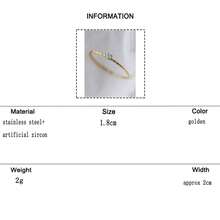 1pc Stainless Steel Cubic Zirconia Studded Minimalist Starry Ring, Luxurious & Elegant Accessory For Women - Mini Diamond Ring - View 10