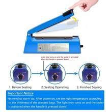 RAF 手动封口机、透明塑料袋、橡胶材料、定制塑料封口机、手持脉冲封口机、厨房用品、情人节和圣诞节礼物折扣 - 日規A型插(100V) - 查看 8