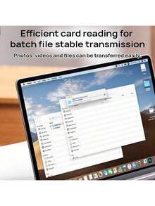 Lenovo قارئ بطاقات D204، قارئ بطاقات TF/SD 2 في 1، شريحة قوية لقراءة ملفات بسعة 2 تيرابايت بسهولة، نقل ملفات مجمعة بكفاءة ونقل مستقر - الأسود - مشاهدة 3