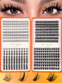 400pcs Natural Eyelashes, Individual Lashes, Length 10-18mm, Eyelash Clusters, DIY Korean Style False Eyelashes, DIY Eyelash Clusters At Home, Eyelash Clusters, Individual Lashes, Eyelashes, False Eyelashes, Eyelash Book, D-Curl Voluminous, Large Quantity, Best Quality, Lowest Price, New DIY Eyelashes, Fluffy & Soft, 3D Mink False Eyelashes, False Eyelashes, Makeup, Eyelash Extension, Short Lashes, DIY Eyelashes, Light-Colored Lashes, DIY Eyelash Extension At Home - D - 查看 1