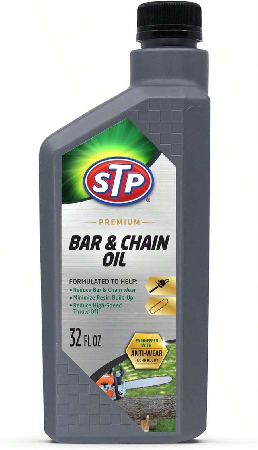 STP - Aceite de Barra y Cadena Premm, Herramientas y Tratamiento de Aceite de Motosierra, 32 onzas - negro - Ver 1