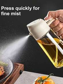 1个二合一手持式喷油瓶，集喷油和倒油功能于一体，可用作橄榄油喷雾器和油壶，减少油溅到炊具上，厨房用油壶，适用于烹饪、烧烤、空气炸锅、烘焙、沙拉、花园浇水、家居清洁等，颜色随机。 - 彩色 - 查看 8