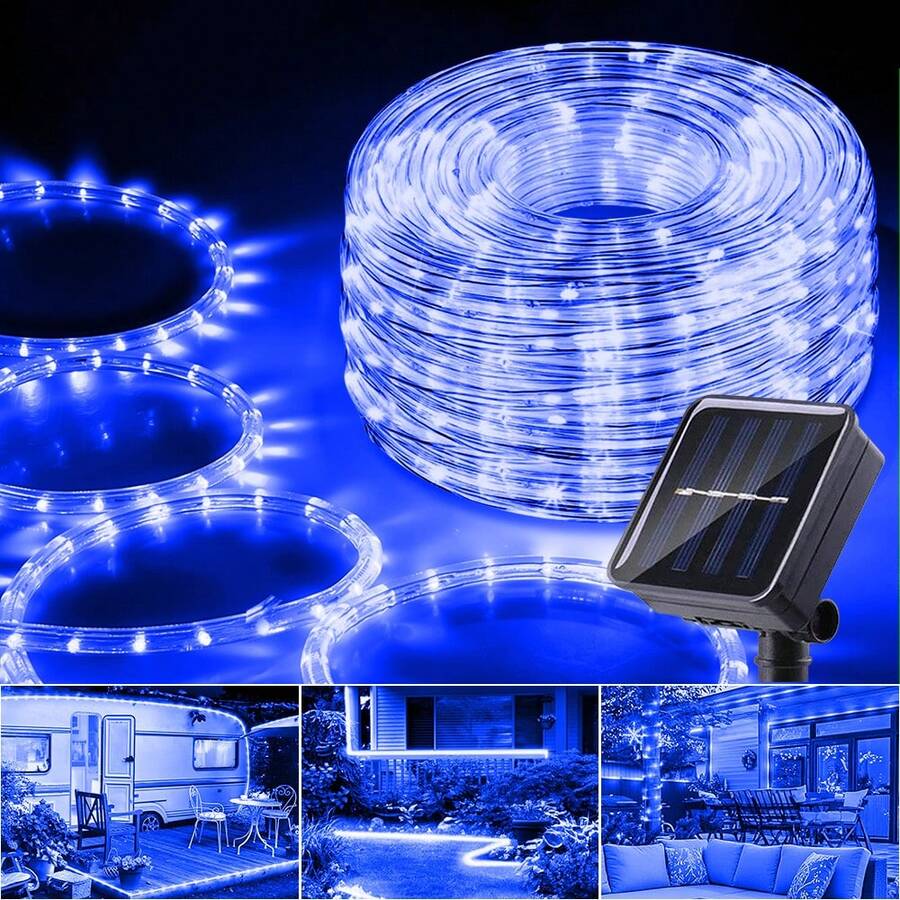 39ft 100 LED Solar String Lights, Waterproof IP65 Outdoor Solar Powered Lights For Party, Garden, Patio, Home, Wedding, Christmas, Halloween Holiday Tree Decor Lighting