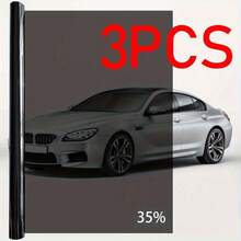 3PCS Car Window Tint Film 19.68x118.11 Inches (50x300cm) | 5-50% VLT Privacy Protection Sun Shade UV Blocking Film For Car Windows | Summer Heat Reduction Auto Window Sticker For Car Owners | Car Glass Tint Wrap