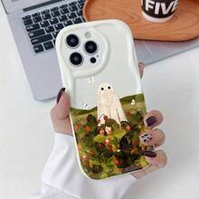 Funda de Teléfono Minimalista con Bufanda Blanca, Compatible con Apple  17/16, 16, 15, 14, 13, 11 Pro Max, X, XR, XS Max - Funda Trasera Suave con Diseño de Onda Crema, Diseño de Moda - Blanco - Ver 9